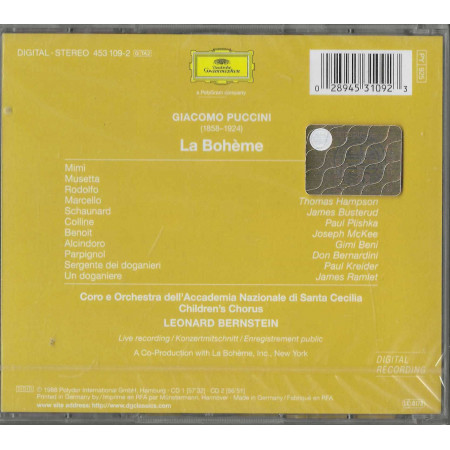 Puccini, Coro E Orchestra CD La Bohème / Deutsche Grammophon – 4531092 Sigillato