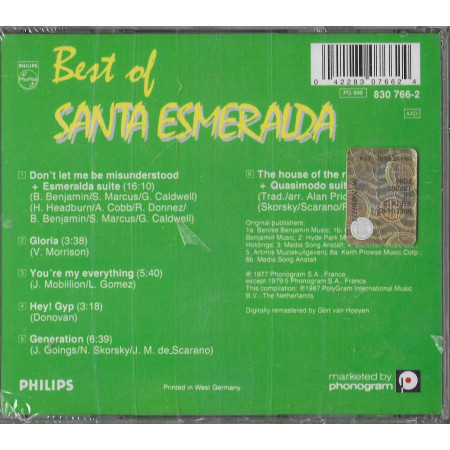 Santa Esmeralda CD Best Of Santa Esmeralda / Philips – 8307662 Sigillato