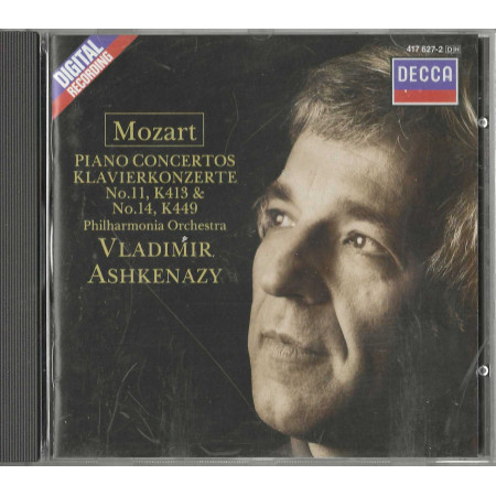 Mozart, Ashkenazy  CD Piano Concertos N.11, K413 & N.14, K4493 /  Nuovo