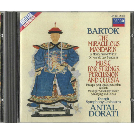 Bartók, Detroit Orchestra, Dorati CD The Miraculous Mandarin  / Nuovo