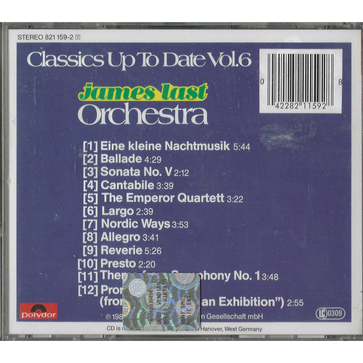 CD☆ジェームス・ラスト・オーケストラ Classics Up To Date vol.6