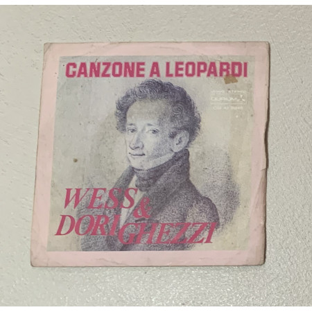 Wess & Dori Ghezzi Vinile 7" 45 giri Canzone A Leopardi / CNAI9346 Nuovo