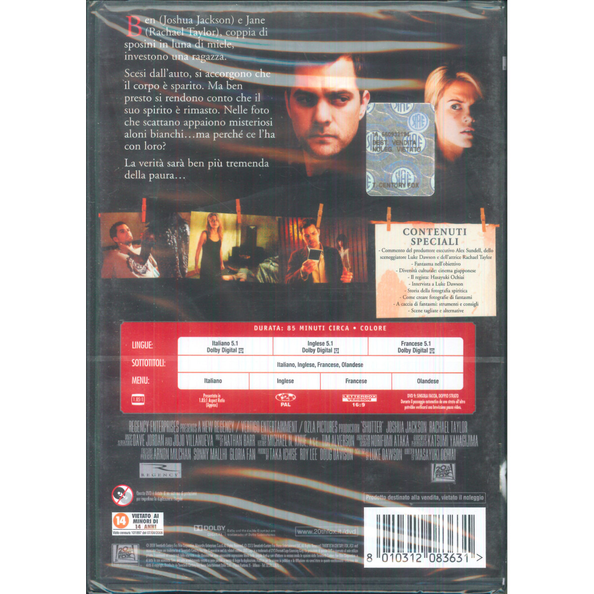 Masayuki Ochiai DVD Ombre Dal Passato / Sigillato 8010312083631