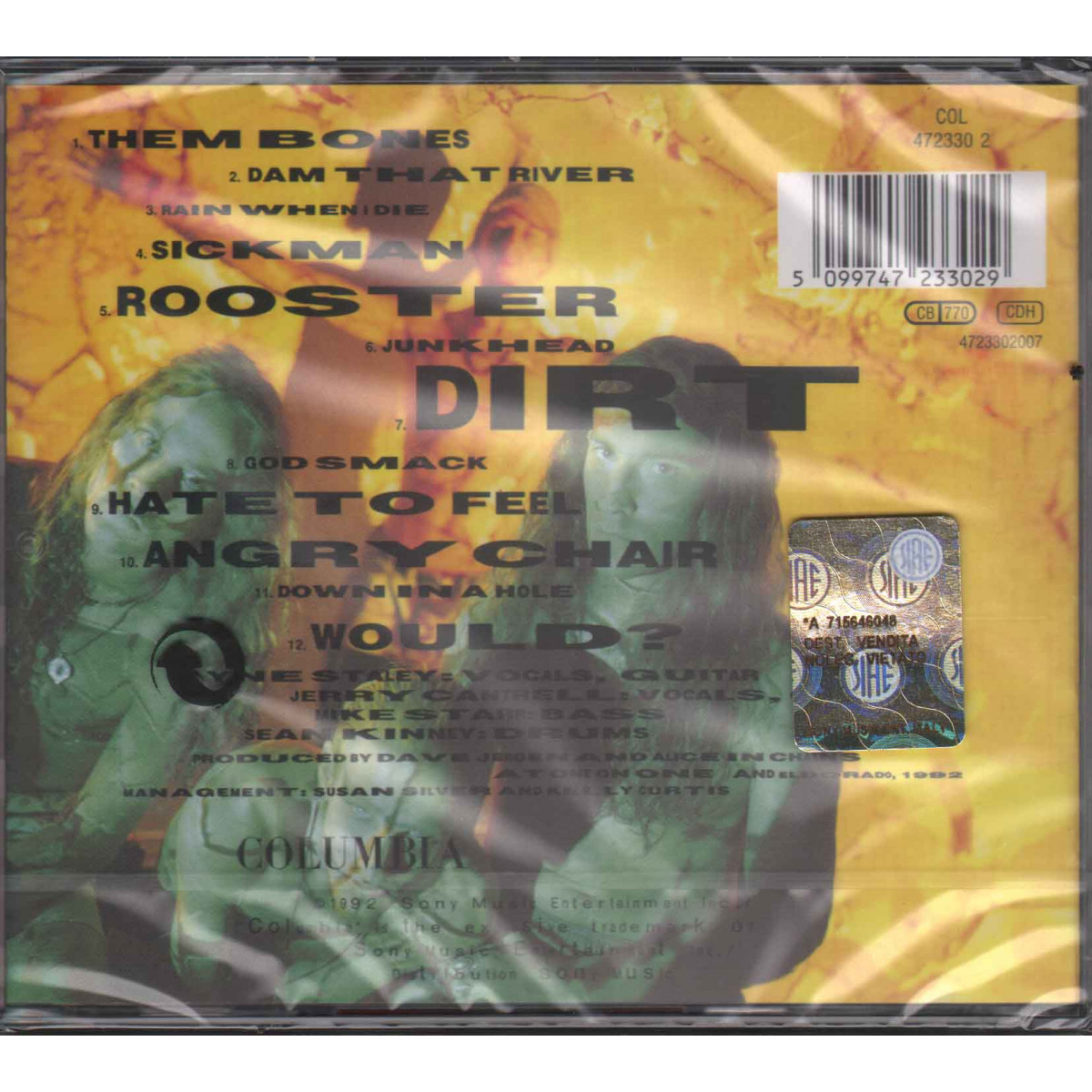Alice In Chains CD Dirt / Columbia ‎COL 472330 2 Sigillato
