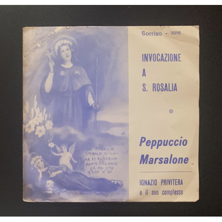 Privitera E Il Suo Complesso, Marsalone Vinile 7" 45 giri Invocazione A S. Rosalia Pt. 1 & 2 Nuovo