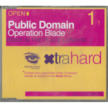 Public Domain CD 'S Singolo Operation Blade / Xtrahard – XTR 670670 Sigillato