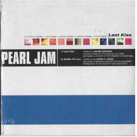 Pearl Jam CD 'S Singolo Last Kiss / Epic – EPC6674799 Sigillato