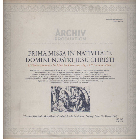 Pater Maurus Pfaff LP Prima Missa In Nativitate Domini Nostri Jesu Christi Nuovo ‎