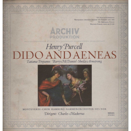 Purcell, Mackerras LP Dido And Aeneas / Archiv Produktion – 198424‎ Nuovo