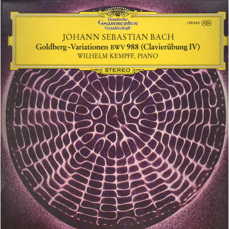 Bach, Kempff LP Goldberg Variationen BWV 988 / Deutsche –139455 Nuovo