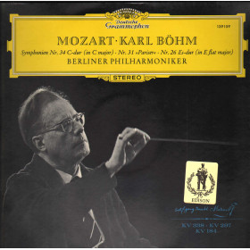 Mozart, Böhm, Philharmoniker LP Symphonien N. 34 C Dur (Major)  N.31 »Pariser« N 26 Es Dur ( Major) Mozart, Böhm, Philharmoniker LP Symphonien N. 34 C Dur (Major)  N.31 »Pariser« N 26 Es Dur ( Major)