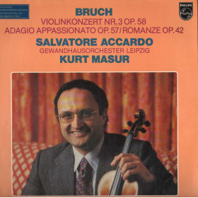 Bruch, Accardo, Leipzig LP Violin No. 3, Op. 58, Adagio Op. 57 Romance, Op. 42 Nuovo Bruch, Accardo, Leipzig LP Violin No. 3, Op. 58, Adagio Op. 57 Romance, Op. 42 Nuovo