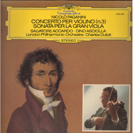 Paganini, Accardo ‎LP Concerto Per Violino N.3, Sonata Per La Gran Viola Nuovo