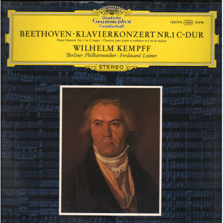 Beethoven, Kempff, Leitner LP Klavierkonzert N.1 Cd Dur / 138774SLPM Nuovo