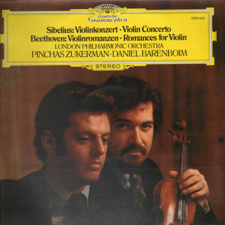 Sibelius, Beethoven, Zukerman LP Romances For Violin / 2530552 Nuovo