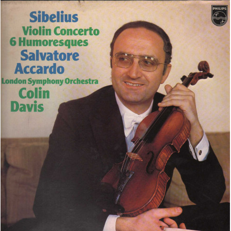 Sibelius, Accardo LP Violin Concerto, 6 Humoresques / Philips – 9500675 Nuovo