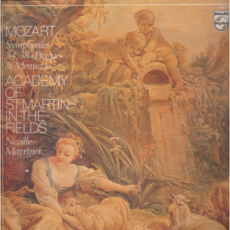 Mozart, Marriner LP Symphonies 34-38 Prague & Menuetto / Philips – 9500791 Nuovo