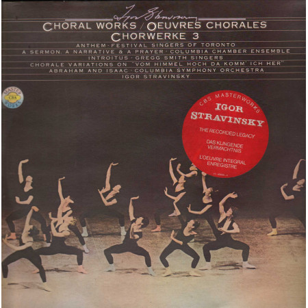 Igor Stravinsky LP Chorwerke 3 / CBS Masterworks – 79256 Nuovo