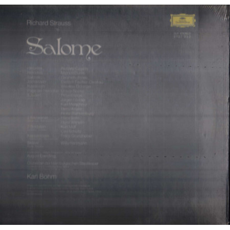 Strauss, Bohm LP Salome / Deutsche Grammophon – 2707052 Sigillato