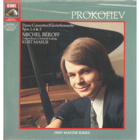 Prokofiev, Masur LP Piano Concertos / Klavierkonzerte 1, 4 & 5 / 2908511 Sigillato