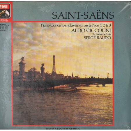 Saint-Saens, Ciccolini LP Piano Concertos Nos. 1, 2 & 3 / EG2905711 Sigillato