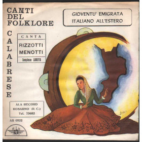 Rizzotti Menotti Vinile 7" 45 giri Gioventu' Emigrata / Italiano All'Estero Nuovo