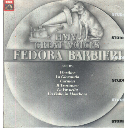 Fedora Barbieri ‎Lp Vinile Hmv Great Voices / La Voce Del Padrone – 532910081M Sigillato