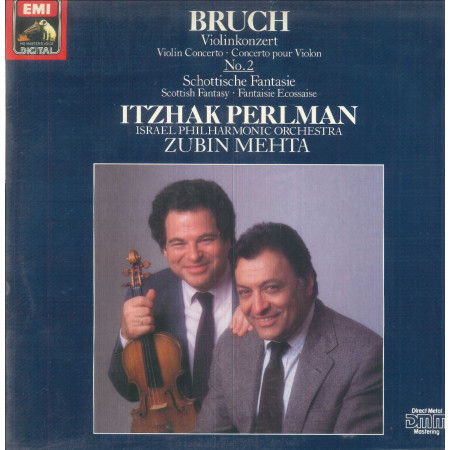 Bruch, Perlman, Mehta Lp Vinile Violinkonzert No. 2, Schottische Fantasie Sigillato