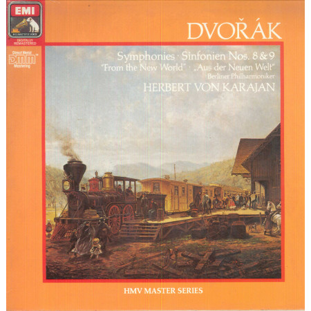 Karajan, Dvorák Lp Vinile Sinfonie Nr. 8, G-Dur Op. 88,  Nr. 9 E-Moll Op. 95 / EMI – 2910701 Sigillato