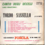 No Artist Vinile 7" 45 giri Tordo Sassello, I E II Parte / Fonola – NP010 Nuovo